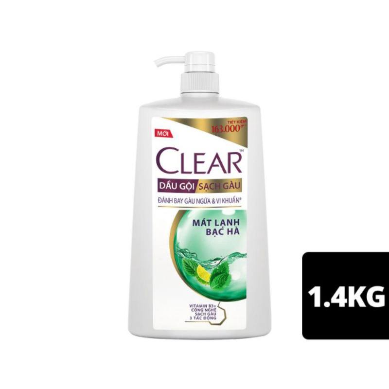 Dầu gội Clear 1,4kg Bạc Hà