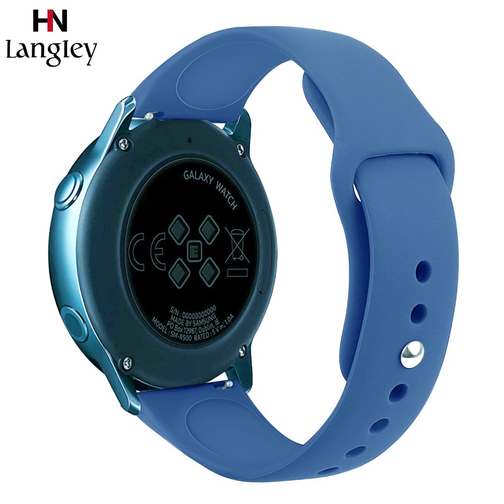 Dây đeo silicone thay thế cho đồng hồ thông minh Samsung Gear S2 S3 20mm 22mm Galaxy watch 42mm 46mm active