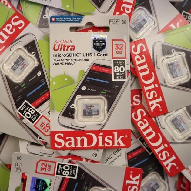 Thẻ Nhớ Micro Sd Sandisk 32gb Ultra Class10 Sdhc 32gb Không Có Adapter%