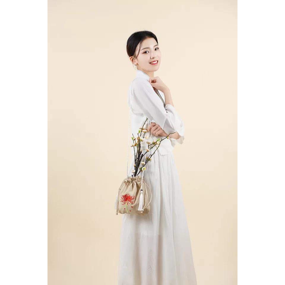 !!  Túi đeo chéo hoa bỉ ngạn có sẵn