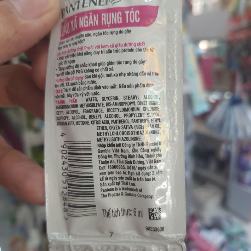 Dầu xả Pantene dưỡng chất ngăn rụng tóc 6ml x 12 gói