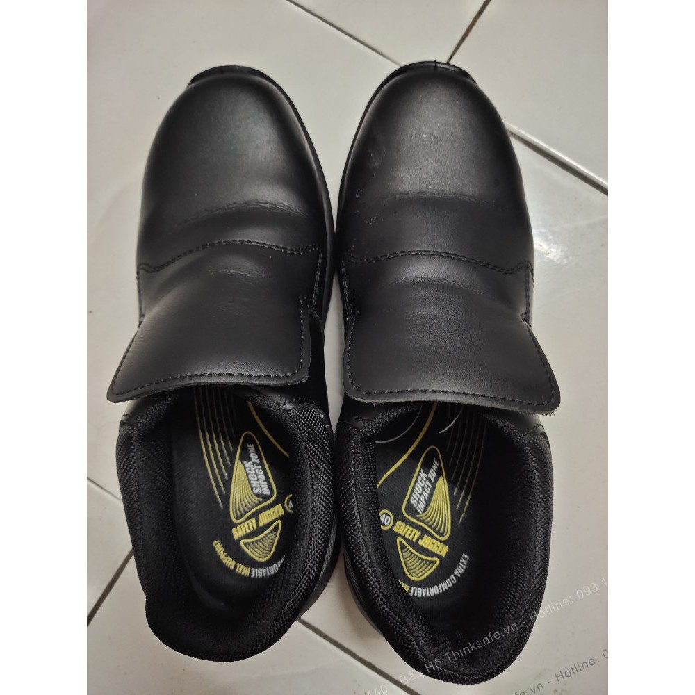 Giày bảo hộ lao động Jogger Dolce S3-SRC giày xỏ không dây tiện lợi, chống trơn trượt (đen) - Bảo Hộ Thinksafe