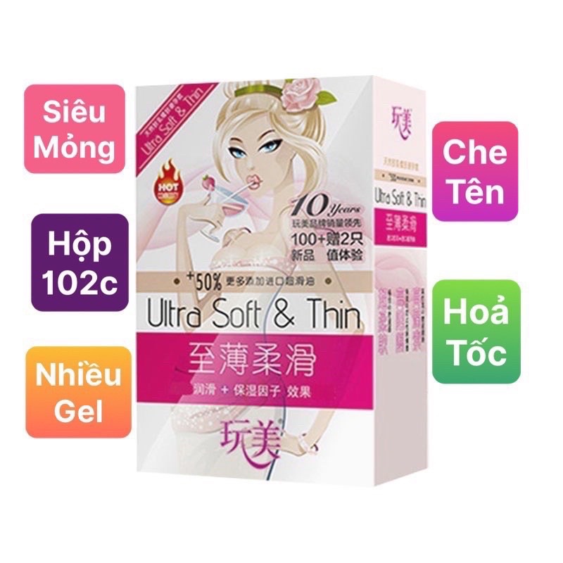 Siêu rẻ- Bao cao su cô gái hương hoa ly hộp 102 cái