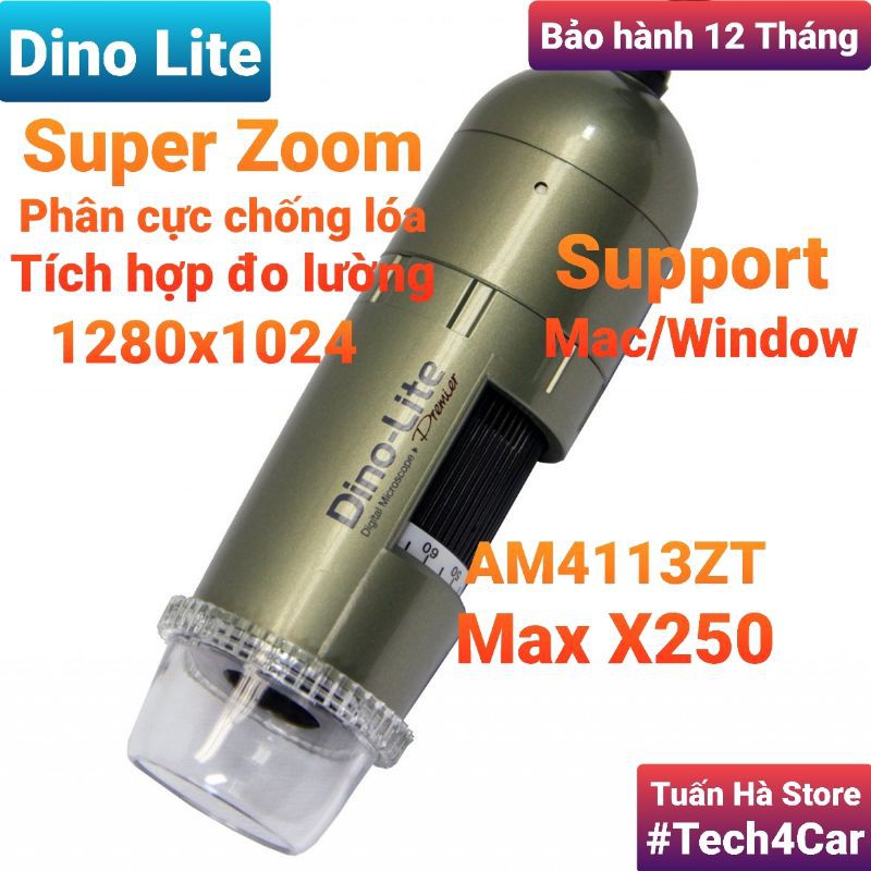 Kính hiển vi điện tử Dino Lite, AM4113ZT, phân cực chống lóa, hành chính hãng [Tech4Car]