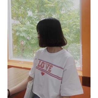 ☀️Áo Croptop Tay Lỡ Love