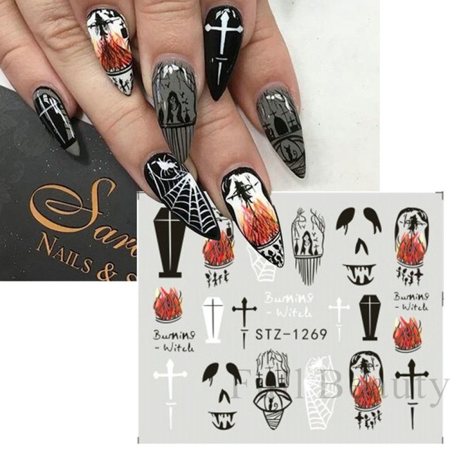 Sticker Dán Móng Hoạ Tiết halloween