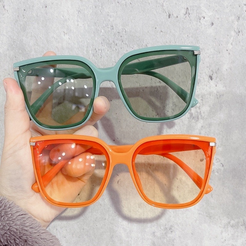 Kính Mát Gọng Vuông Cỡ Lớn Phong Cách Retro Thời Trang Cho Nam Nữ