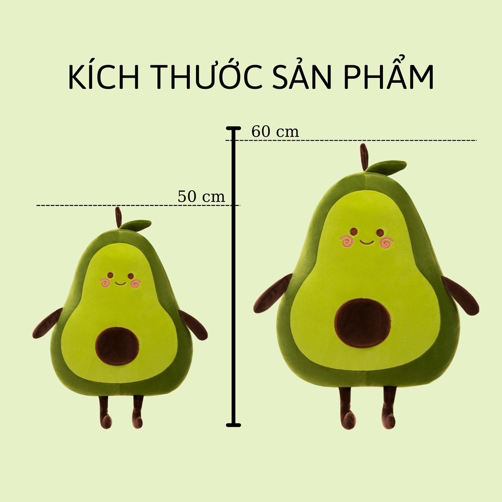 Gấu bông Bơ Tròn Đáng Yêu - Gấu bông cho bé - Size 30cm,60cm