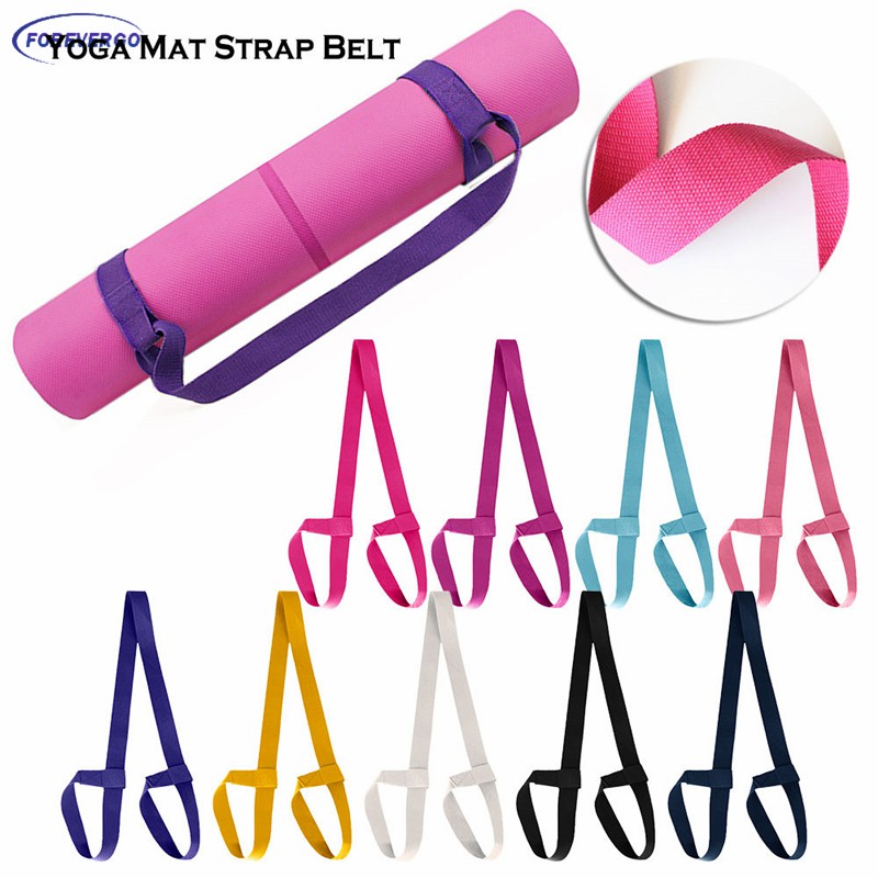 Dây Đeo Thảm Yoga Bằng Cotton Co Giãn Có Thể Điều Chỉnh