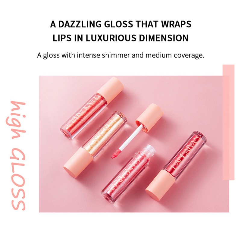 (Hàng Mới Về) Bộ Son Kem Màu Nhũ Kim Tuyến Lâu Trôi Hiệu Handaiyan | BigBuy360 - bigbuy360.vn