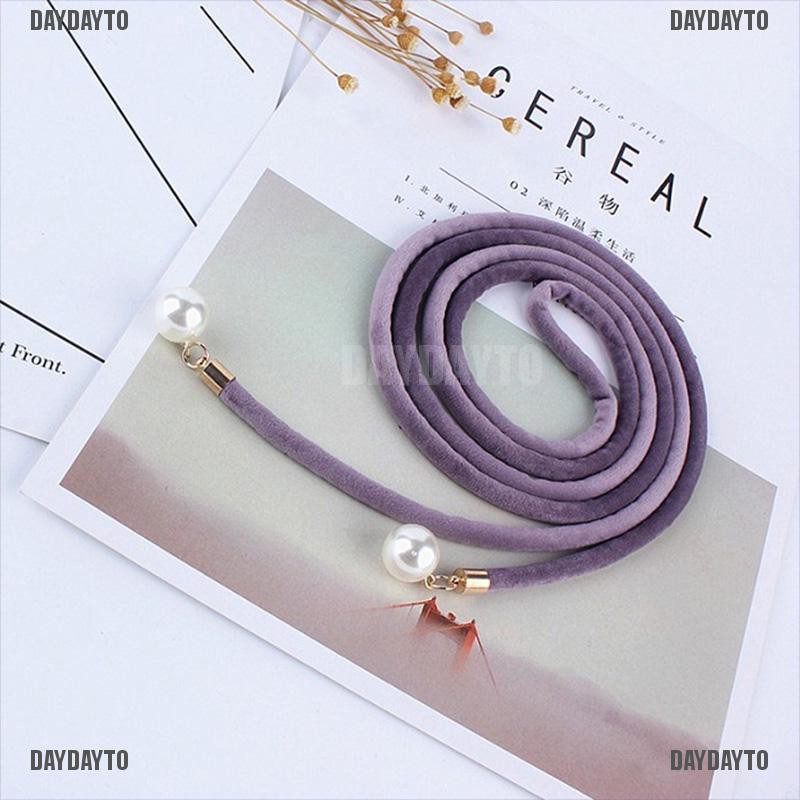 Thắt Lưng Dây Tua Rua Thắt Nút Đính Ngọc Trai Cổ Điển Cho Nữ