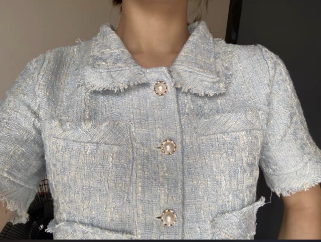 Set áo croptop chân váy chứ A tweed dạ (Order) | BigBuy360 - bigbuy360.vn