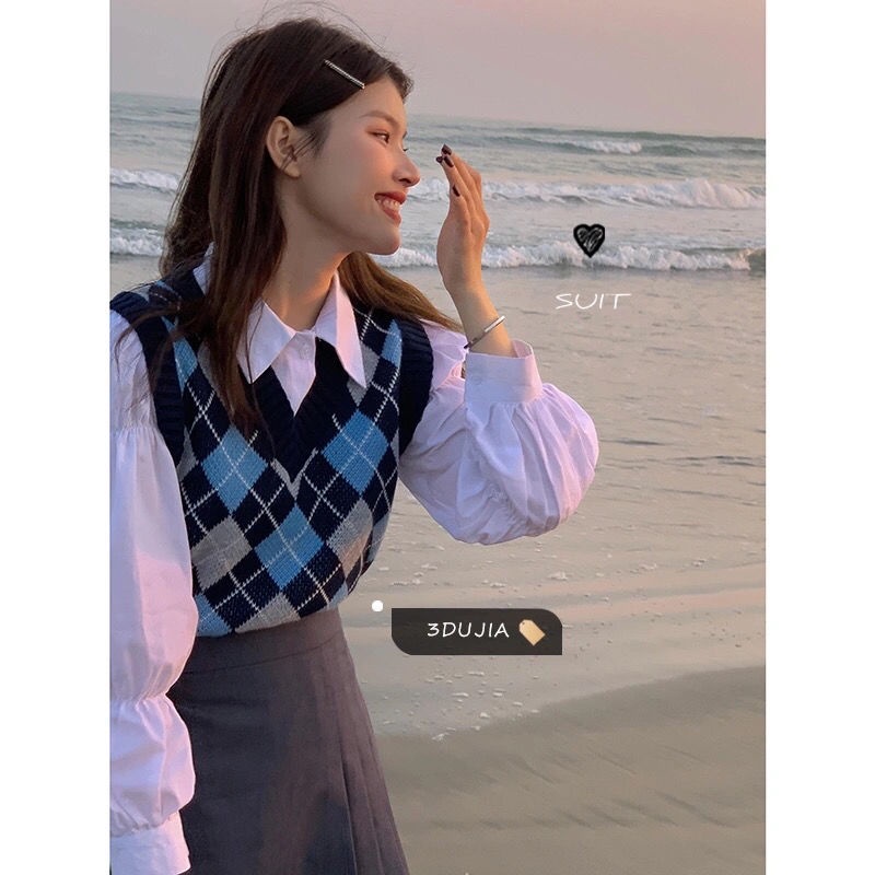 Thời Trang Áo Vest Cổ Chữ V Dáng Ngắn Kẻ Sọc Kiểu Retro Cá Tính Cho Nữ | BigBuy360 - bigbuy360.vn