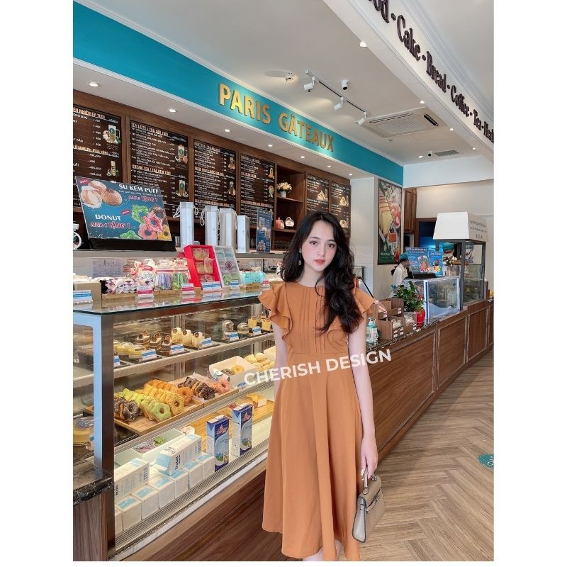 Váy Xòe Babydoll Cổ Bèo - Váy Đầm Vintage Thiết Kế - ĐỦ size SML | BigBuy360 - bigbuy360.vn