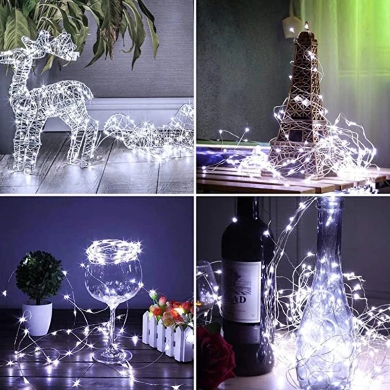 Dây Đèn LED 50/100/200 Bóng Kèm Điều Khiển Từ Xa Trang Trí Không Thấm Nước