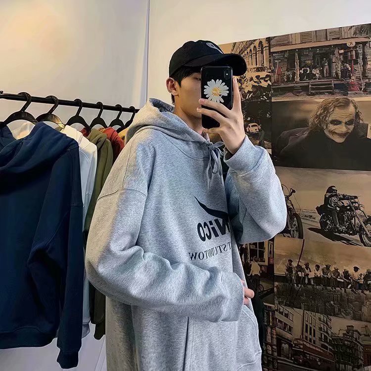 Áo Hoodie Dài Tay In Chữ Phong Cách Hàn Quốc Trẻ Trung Dành Cho Nam / Size M-5Xl | BigBuy360 - bigbuy360.vn