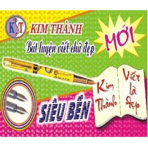 Bút máy luyện viết chữ đẹp Kim Thành 20 ngòi hoa vàng cao cấp