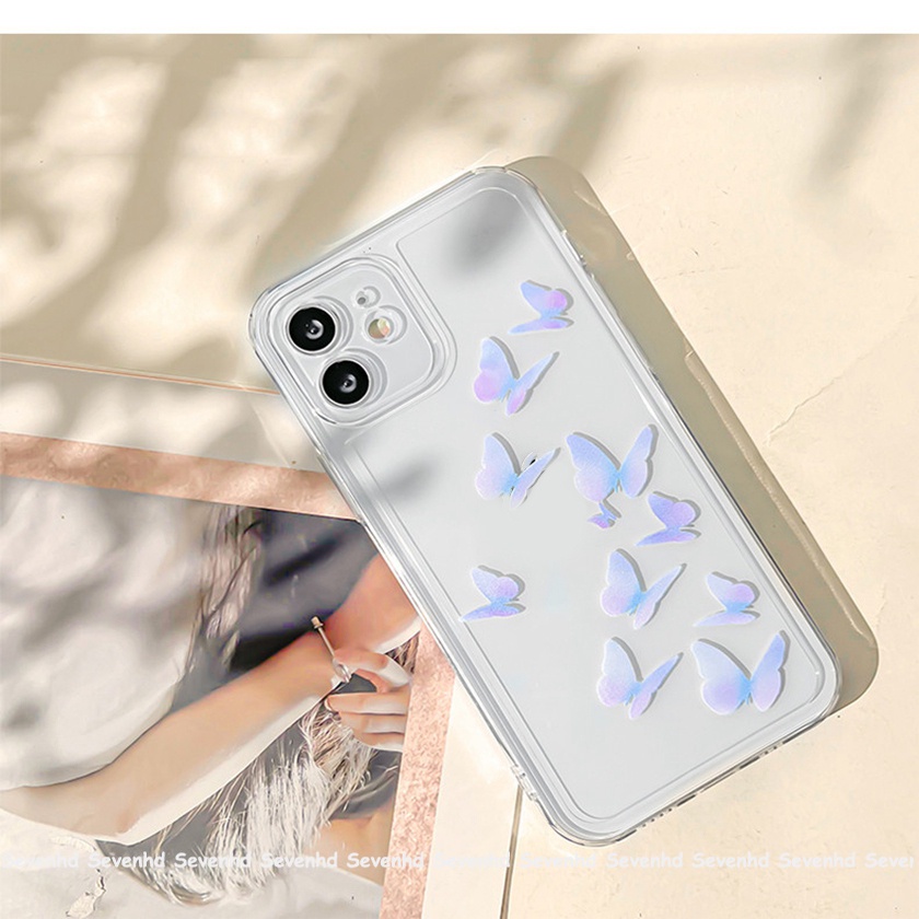 Ốp Điện Thoại Hình Đôi Mắt Thiên Thần Màu Tím Cho iPhone 13 12 11 Pro Max SE2020 X XR Xs Max 7 8 6 6s Plus