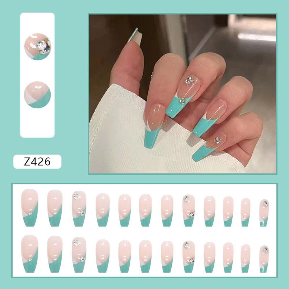 Set 24 Móng Tay Giả Kiểu Pháp Màu Vàng Kim|Hoa Giả Trang Trí Nhà Cửa|Bộ Móng Tay Giả Hình Trái Tim Xinh Xắn