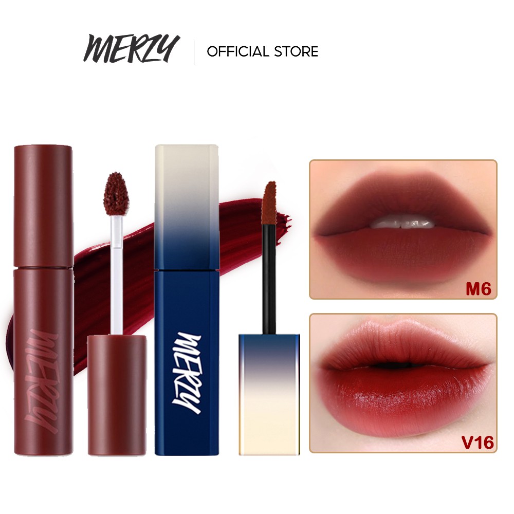 Combo son Merzy The First Velvet Tint Ver Blue 3.8g + Merzy Bite The Beat Mellow Tint 4g