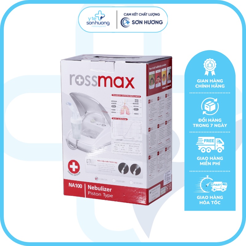 Máy xông khí dung mũi họng 2 trong 1 Rossmax - Bảo hành 8 năm