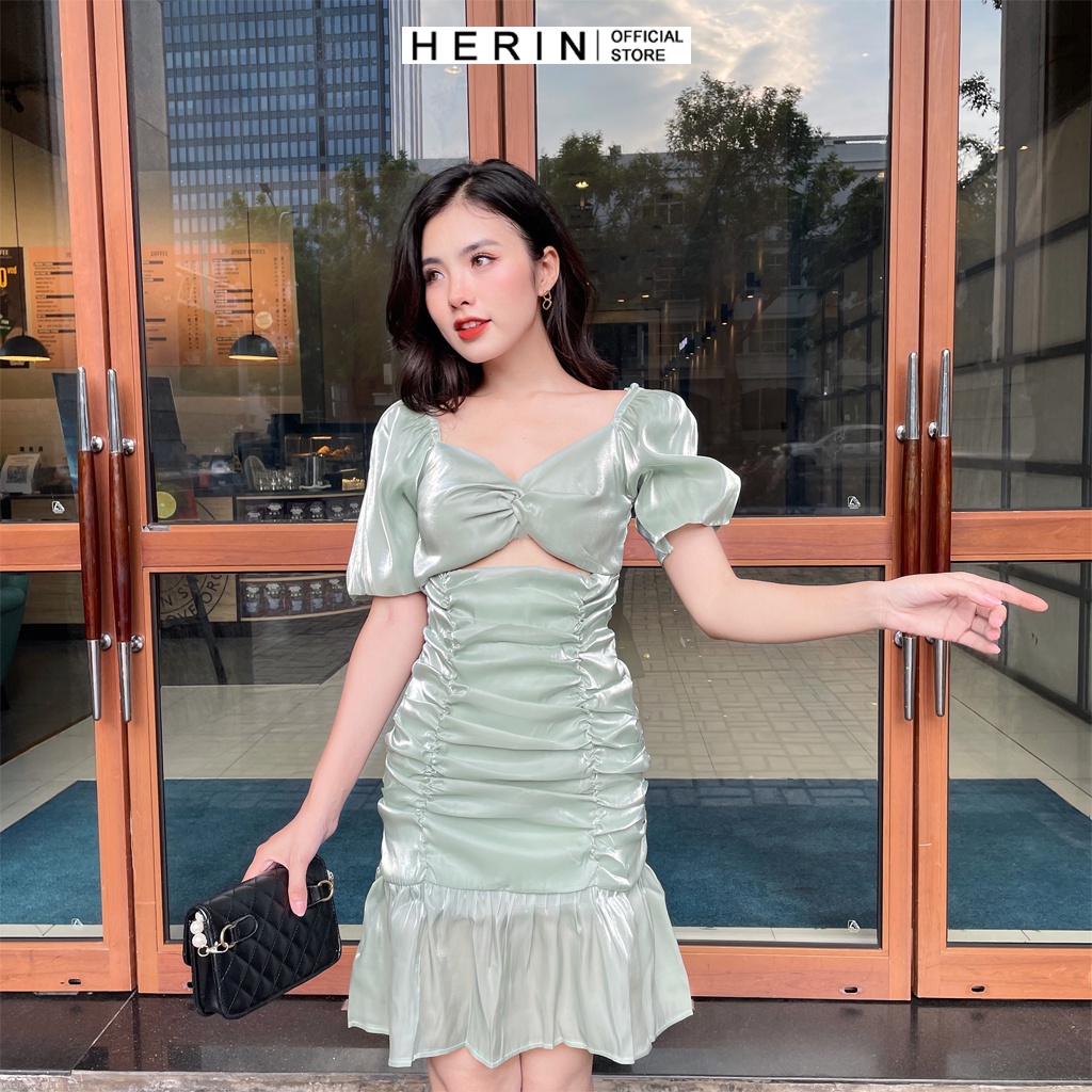 Đầm body dạo phố vải may 2 lớp màu Xanh Mint siêu dễ thương | BigBuy360 - bigbuy360.vn