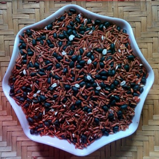 1kg gạo lứt đỗ đen rang tay nhà làm