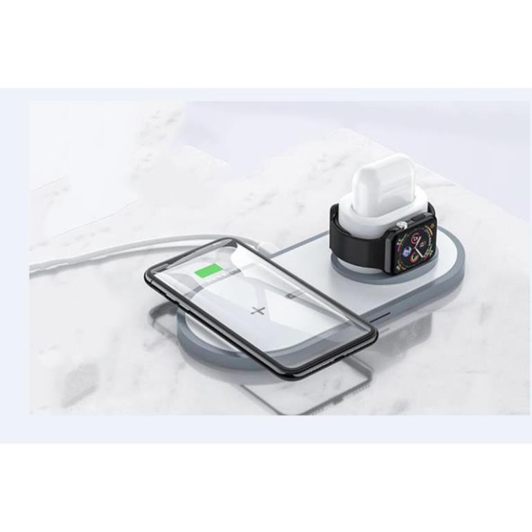 Đế sạc điện thoại không dây 10W cho iPhone - Airpods - Apple Watch Remax RP-W13