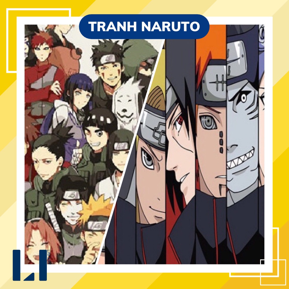 Tranh sơn dầu số hoá có khung LIM Art - Tranh tô màu theo số Naruto