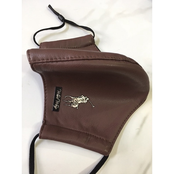 Khẩu trang da in logo cao cấp - Khẩu trang vải thời trang unisex size người lớn