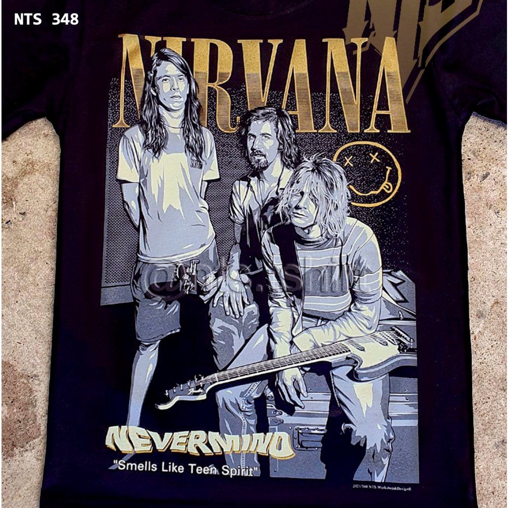 Áo Rock band tee Nirvana NTS 348: áo phông 100% cottong Thái Lan - BỤI ROCK