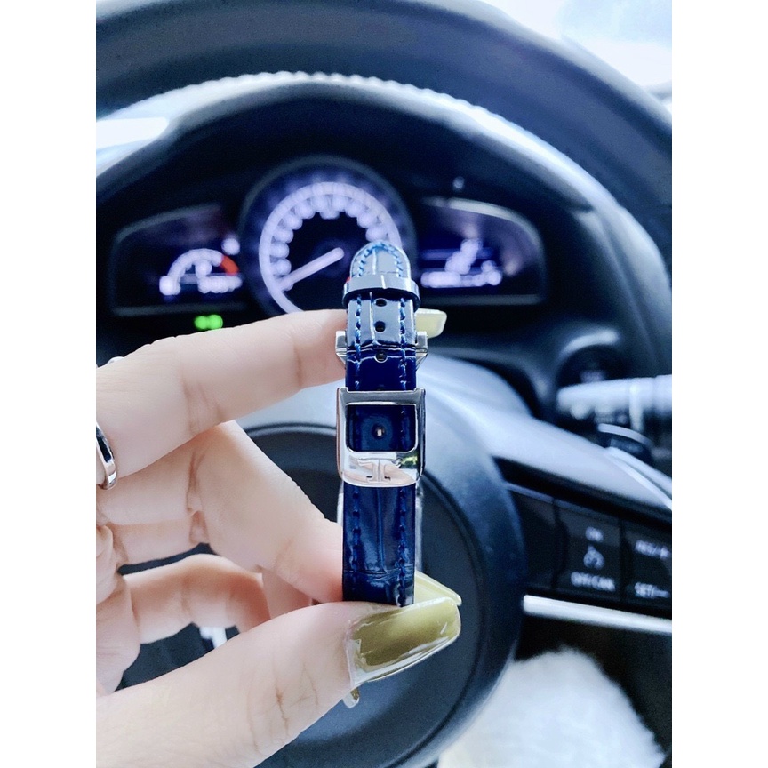 Đồng hồ nữ JAEGER LECOULTRE REVERSO ONE LEATHER BLUE - 33mm - Máy thụy - Bảo hành 24 tháng