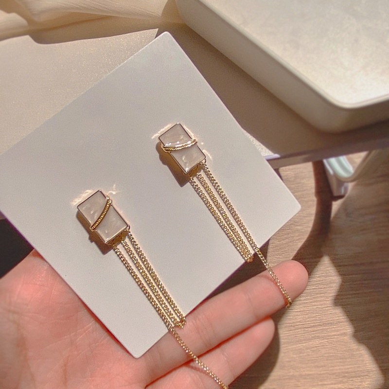 Khuyên tai YeYi tua rua hình học phong cách Hàn Quốc thời trang cho nữ