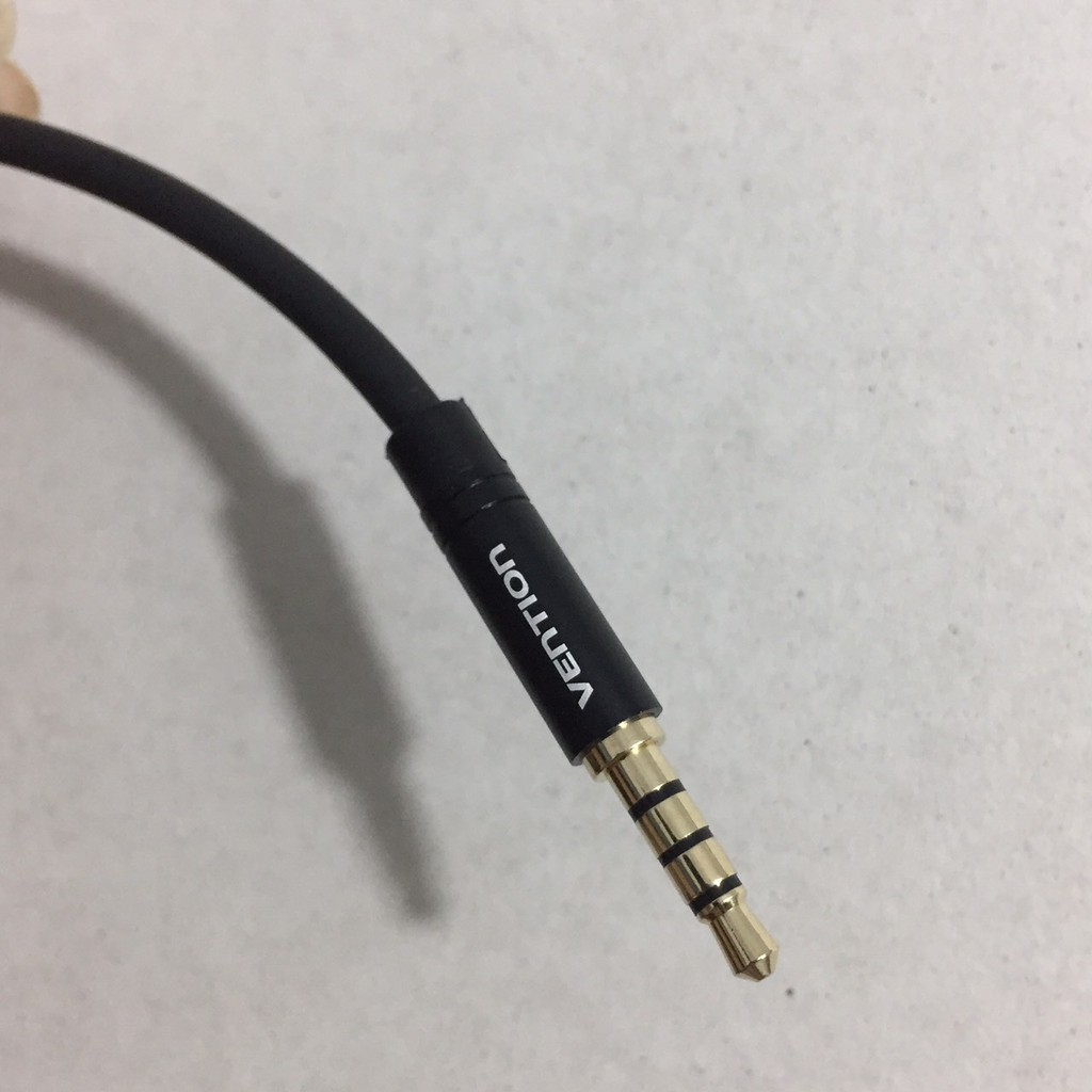 Cáp gộp jack cho tai nghe 2 chân đề dùng với thiết bị 1 cổng 3.5mm Vention BBVBY