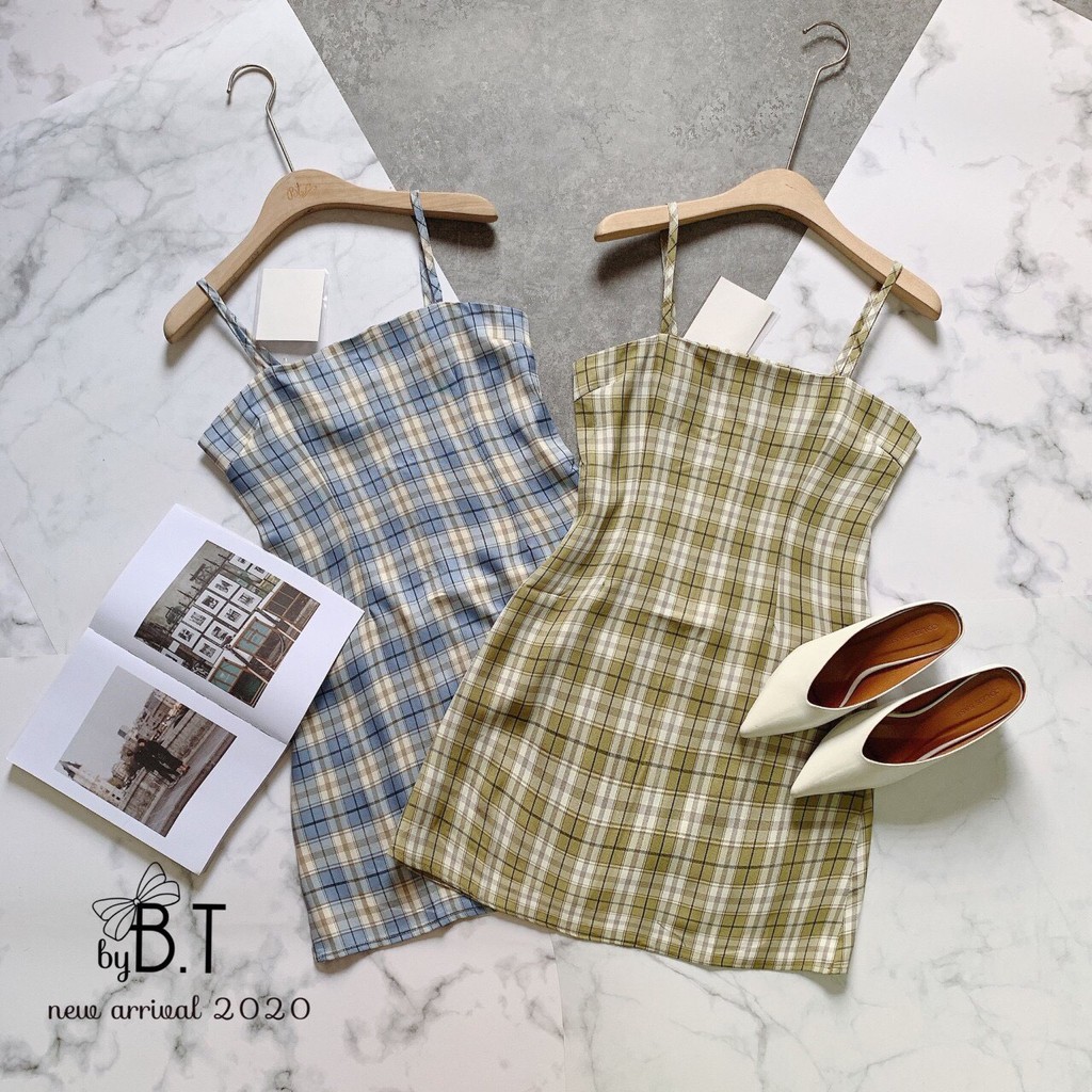 Váy 2 dây kẻ caro siêu xinh nhiều màu có sẵn | BigBuy360 - bigbuy360.vn