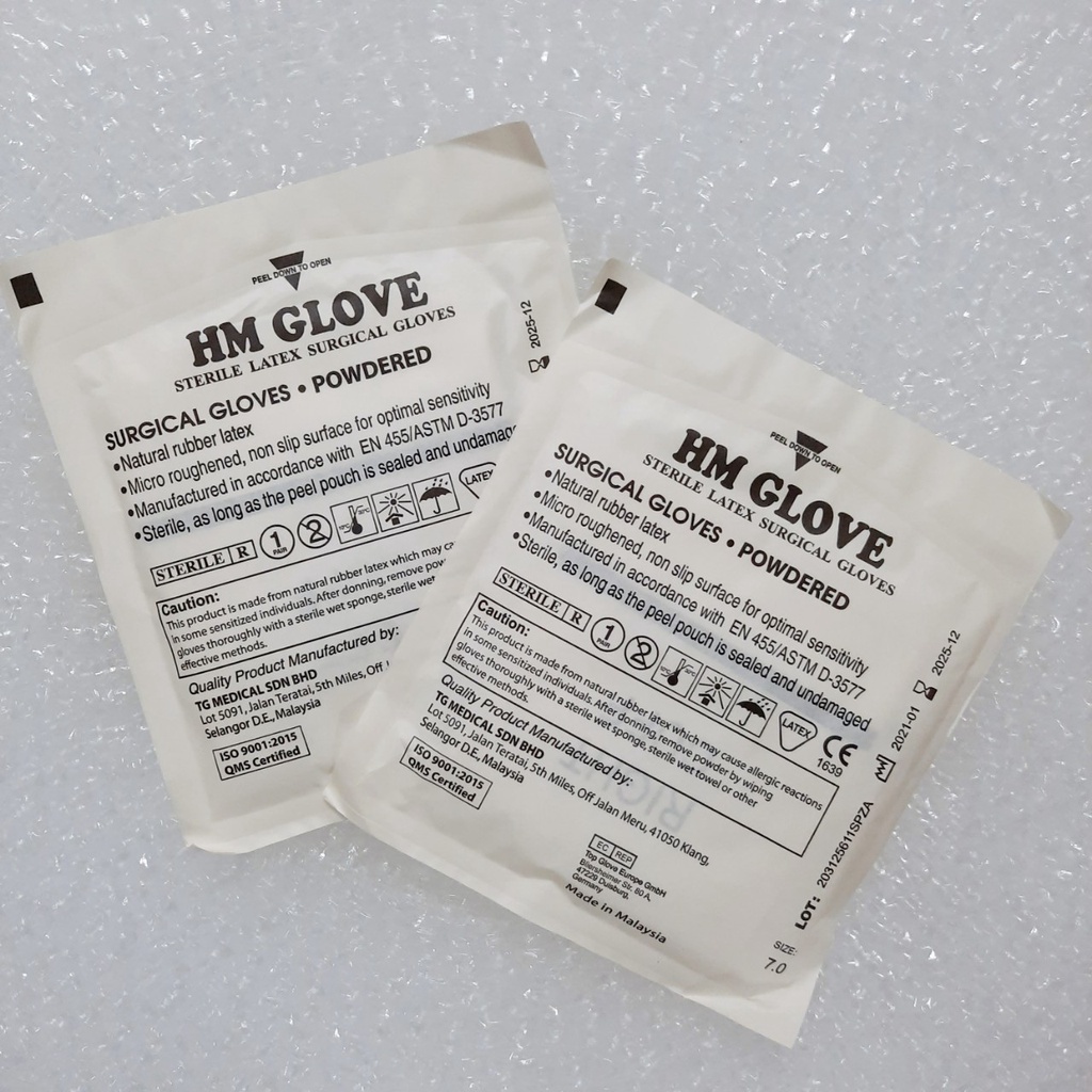 Gang tay y tế tiệt trùng Hm Glove cao cấp (lẻ 1 đôi)