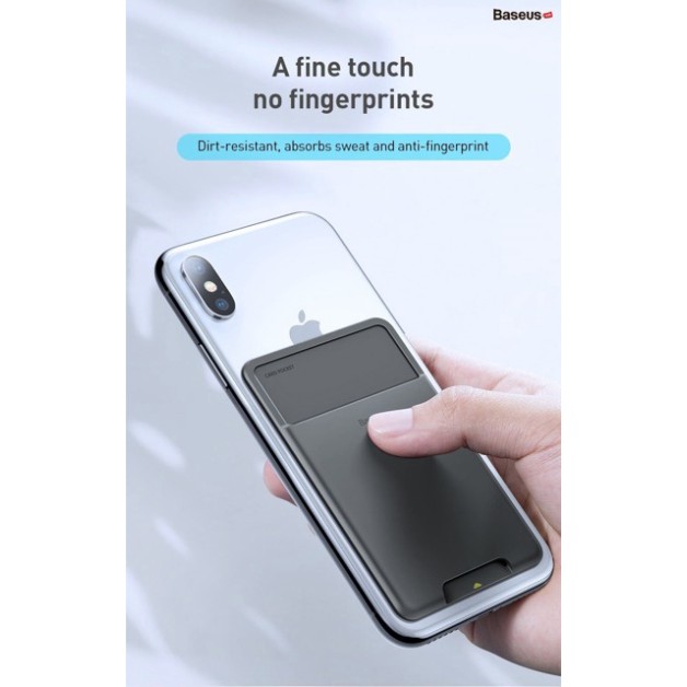 Case đựng thẻ siêu mỏng dùng gắn lưng điện thoại Baseus Back Stick Silicone Card Bag