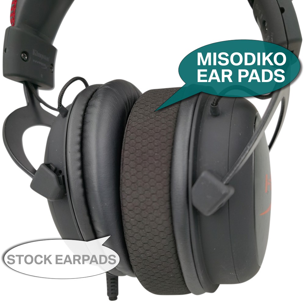 misodiko Upgraded Comfy Cặp Đệm Tai Nghe Thay Thế Cho Tai Nghe Brainwavz HM5, ATH M50x MSR7 M40x, MDR-7506, Arctis 3/ 5/ 7 /Pro, HyperX Cloud Core Alpha Flight Stinger Silver Mix