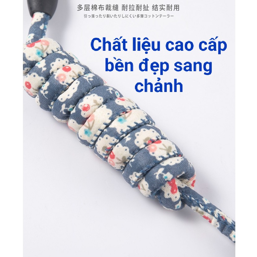 [Mã PET50 giảm 10% - tối đa 50K đơn 250K] Dây dắt kèm Yếm phong cách Nhật Bản cho chó mèo 4 màu siêu đẹp - Chuẩn y hình