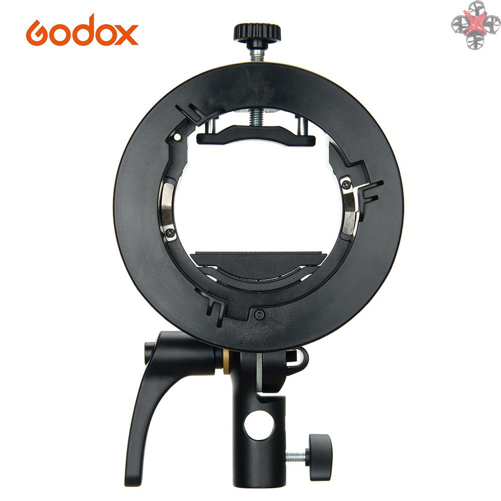 CTOY Godox S2 Portable Flash S-type Holder Speedlite Bracket with Bowens Mount for Godox V1 Serie V860II Series TT350 Series AD400Pro AD200Pro Series Speedlite Flash for Bowens Mount Flash Snoot Softbox Reflector Beauty Dish