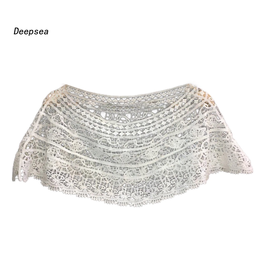 Khăn Choàng Ren Phối Tua Rua Thời Trang Mùa Hè Ngọt Ngào