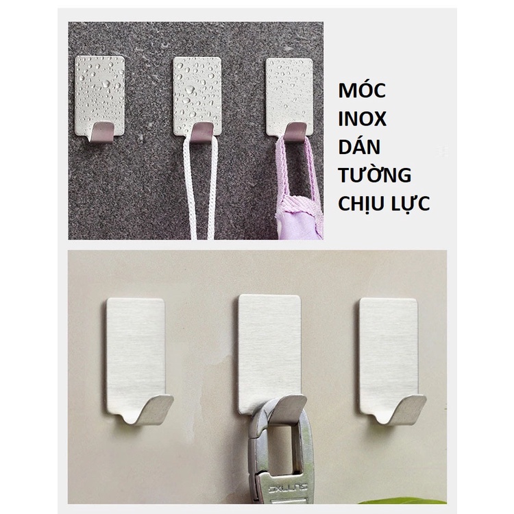 Móc Inox Dán Tường Siêu Dính, Treo Đồ Đa Năng, Móc Dán Tường Chịu Lực, Tiện Dụng. TakyHome 2002