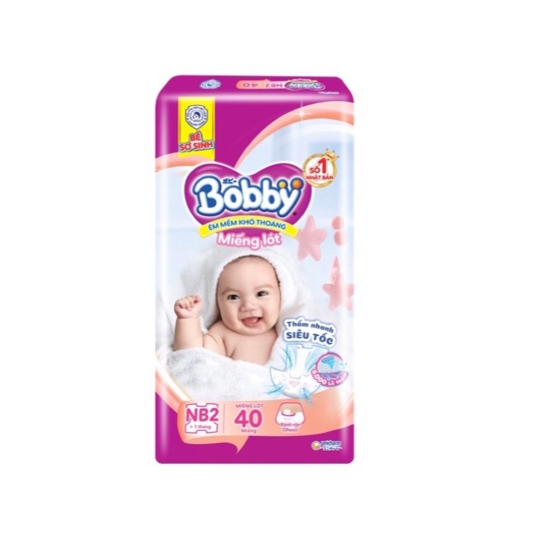 Miếng lót sơ sinh Bobby Newborn 2-40 miếng