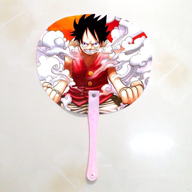 Quạt anime onepiece lufy in 2 mặt ảnh khác nhau