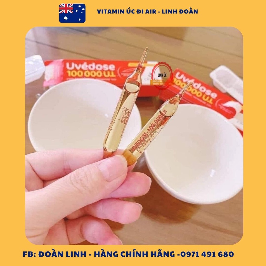 Vitamin D3 1 liều 3 tháng Uvedose Pháp dành cho bé trên 18 tháng, Hàng chuẩn Pháp, D3 liều cao