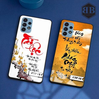 Ốp lưng kính cường lực Samsung Galaxy A52 / A72 hình chữ thư pháp