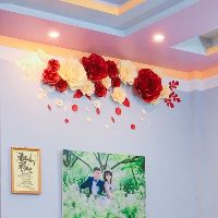 hoa giấy trang trí backdrop
