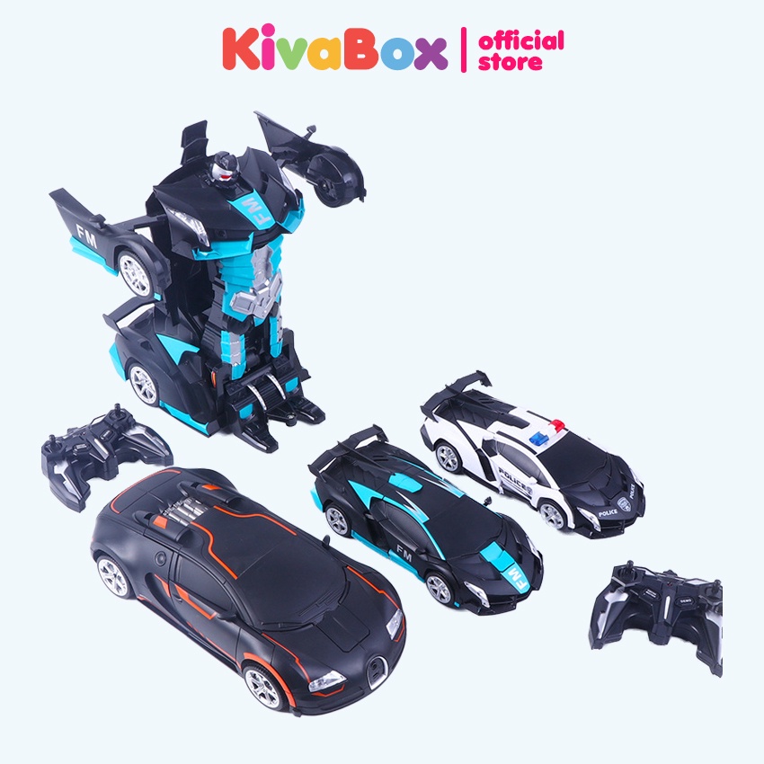 Ô tô điều khiển từ xa biến hình robot KIVABOX, nhựa ABS bền bỉ, chịu được va đập