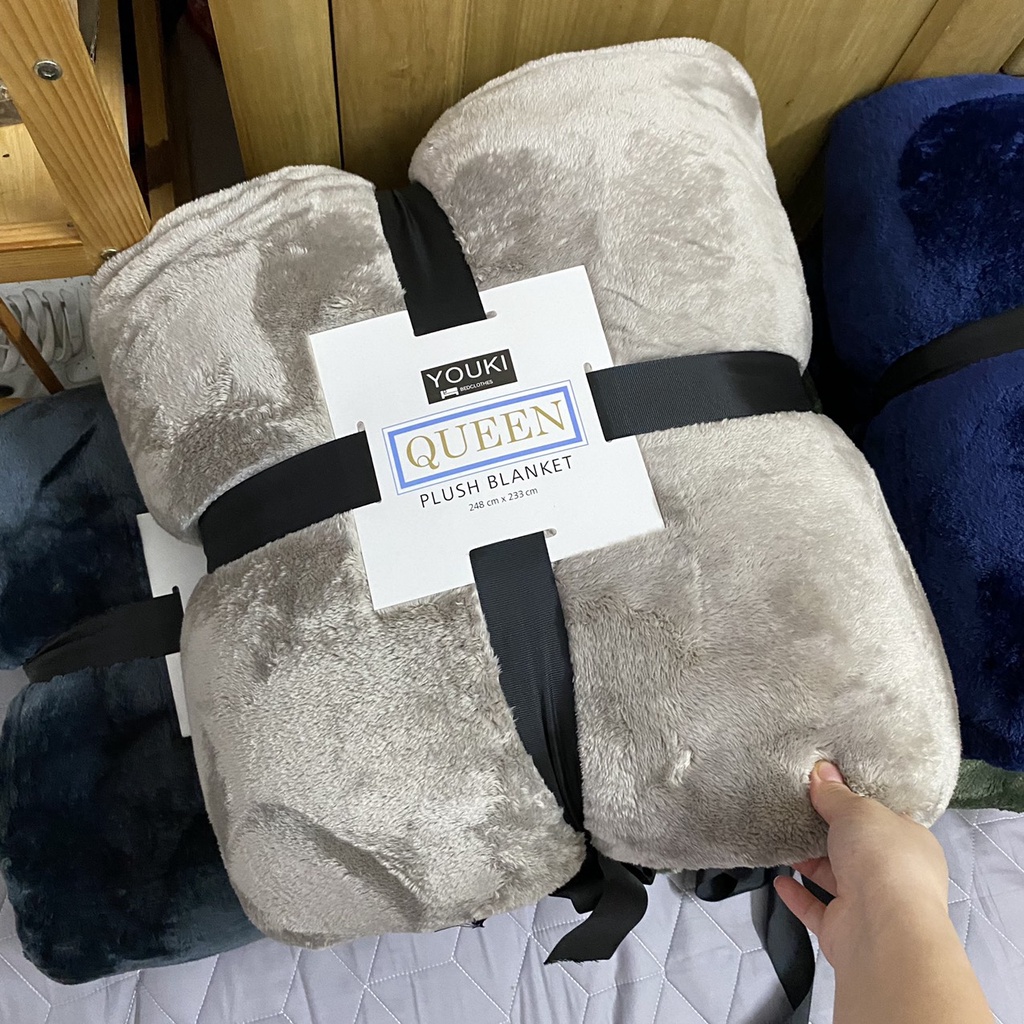 Chăn lông thỏ 𝗤𝗨𝗘𝗘𝗡 𝗕𝗟𝗔𝗡𝗞𝗘𝗧 xuất nhật chính hãng, Chất lông siêu mịn giữ ấm, giữ nhiệt tốt kháng khuẩn bảo vệ sức khỏe
