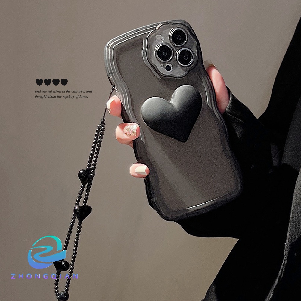 Ốp Điện Thoại Dẻo Họa Tiết Trái Tim 3D Dễ Thương Chống Sốc Cho iPhone 13 12 11 Pro XS Max X XR 7 8 plus